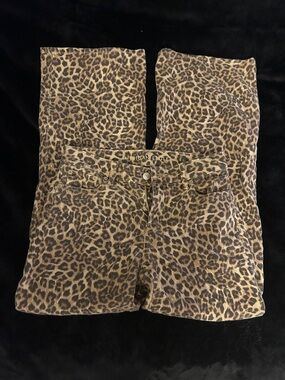 American Eagle Outfitters Women's Leopard Bootcut Jeans - Brown/Tan